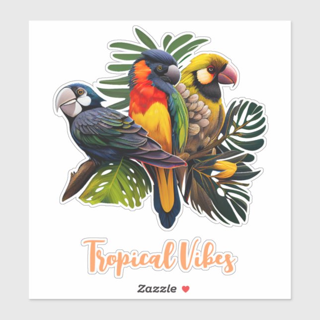 Exotic Tropical Colourful Cutomizable Birds (Sheet)