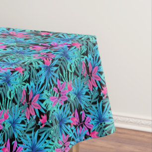Exotic Tropical Floral Flower Pattern Rectangle Tablecloth
