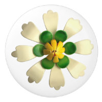 Exotic Tropical Hippie Daisy Flower White Green