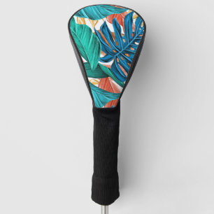 Exotic Tropical Leaves Print  Golf Head Cover