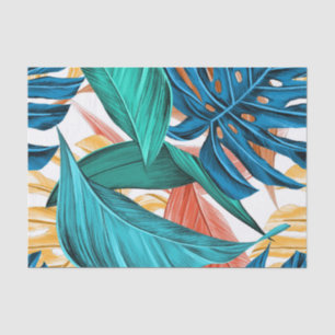 Exotic Tropical Leaves Print Tissue Paper