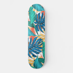 Exotic Tropical Leaves Skateboard