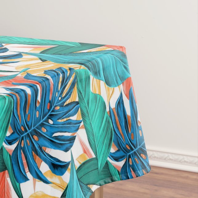 Exotic Tropical Leaves Tablecloth (In Situ)