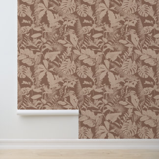  Exotic tropical line illustration. Wallpaper