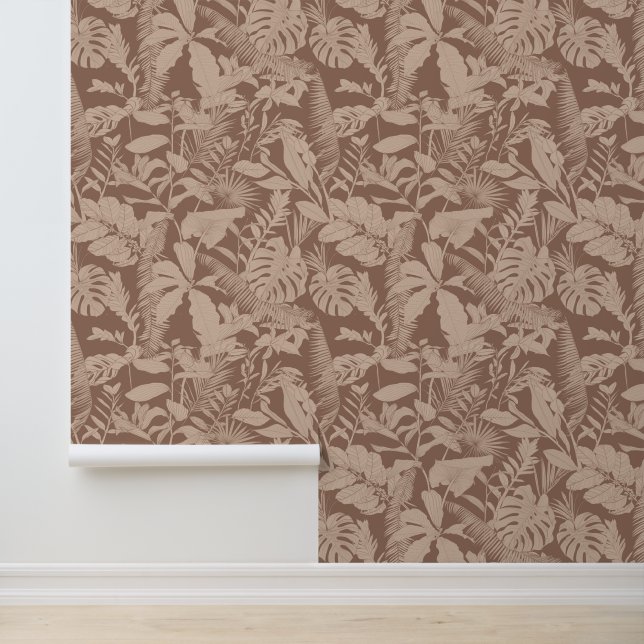  Exotic tropical line illustration. Wallpaper (Application)