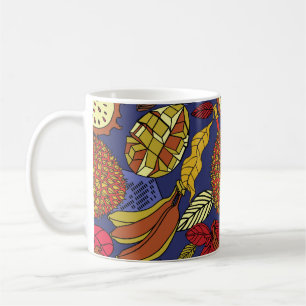 Exotic tropical mix of fruits. Bright floral natur Coffee Mug