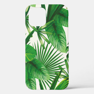 Exotic tropical natural green leaves composition o iPhone 12 case