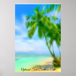 *~* Exotic Tropical PALM Tree Beach AP13 Poster