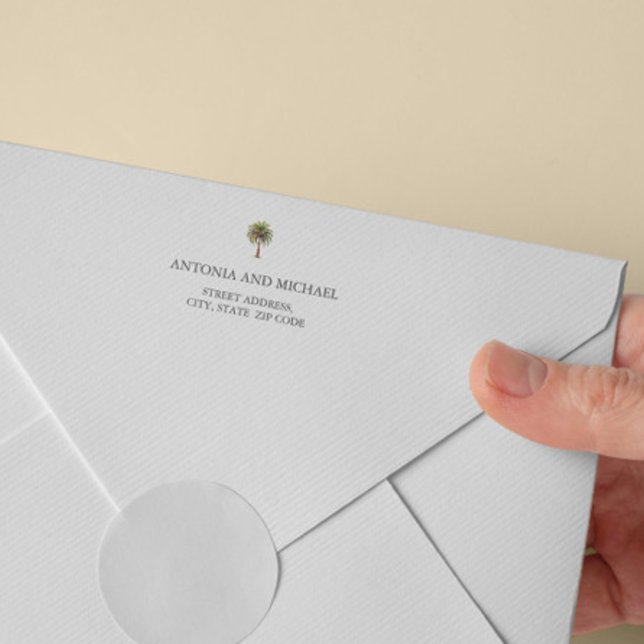 Exotic tropical palm tree with coconut PRE PRINTED Envelope (Creator Uploaded)