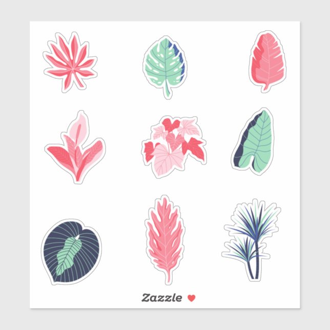 Exotic, Tropical Plant Leaves (Sheet)