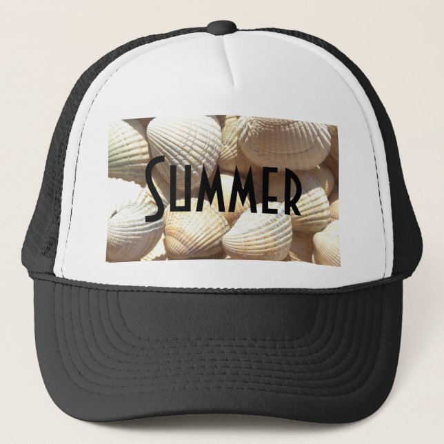 Exotic Tropical Sea Shell Summer Beach Photography Trucker Hat (Front)