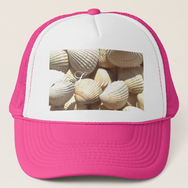 Exotic Tropical Sea Shell Summer Beach Photography Trucker Hat (Front)