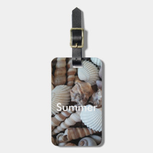 Exotic Tropical Summer Sea Shells Photography Luggage Tag
