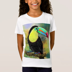 Exotic Tropical Toco Toucan Bird - Migned Painting T-Shirt