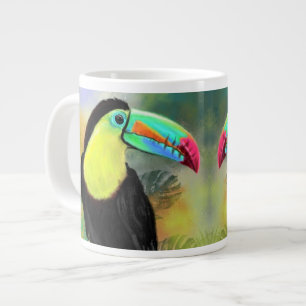 Exotic Tropical Toco Toucan Bird - Painting Large Coffee Mug