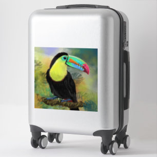 Exotic Tropical Toco Toucan Bird - Painting Migned