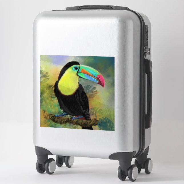 Exotic Tropical Toco Toucan Bird - Painting Migned (Suitcase)