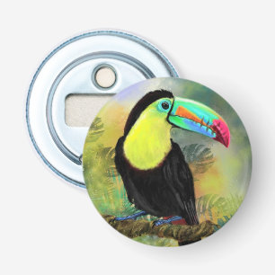 Exotic Tropical Toco Toucan Bird - Painting Migned Bottle Opener