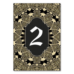 Exotic Vintage Arabesque Table Number Card