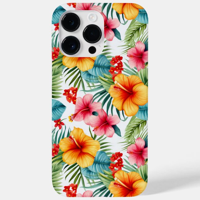 Exotic Watercolor Hawaiian Floral Case-Mate iPhone Case (Back)