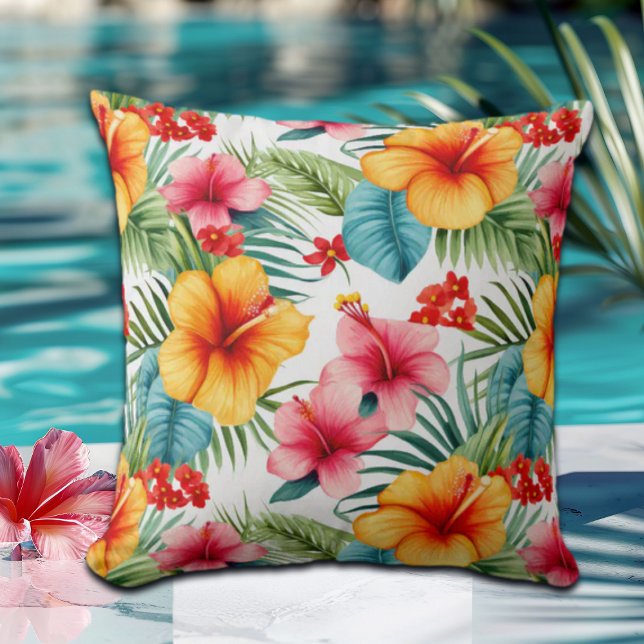 Exotic Watercolor Hawaiian Floral Cushion (Creator Uploaded)