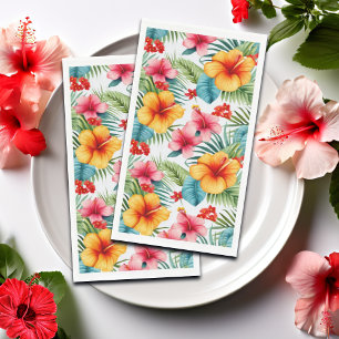 Exotic Watercolor Hawaiian Floral  Napkin