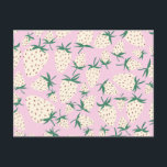 Exotic White Strawberries Love Romance Friendship Postcard<br><div class="desc">Check out this sweet and colourful art,  hand made by me for you! Feel free to add your own text or change the colours. Visit my shop for more!</div>