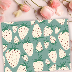 Exotic White Strawberries Love Romance Friendship Postcard