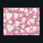 Exotic White Strawberries Love Romance Friendship Postcard<br><div class="desc">Check out this sweet and colourful art,  hand made by me for you! Feel free to add your own text or change the colours. Visit my shop for more!</div>