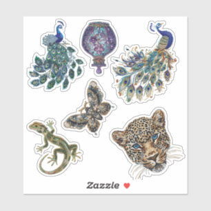 Exotic Wildlife Diamond Art Sticker Sheet