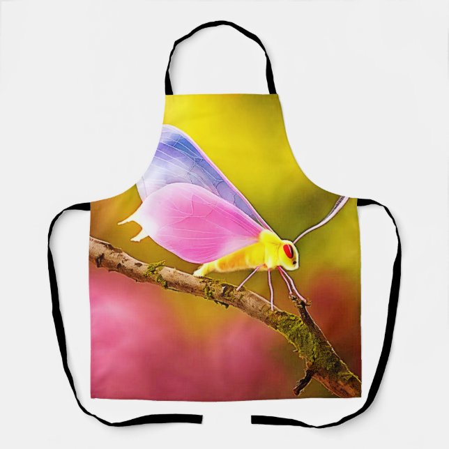 Exotic Winged Beauty Design Apron (Front)