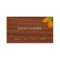 Exotic Wood Business Card with autumn Leaf 2