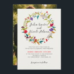 Exotic Woodland Wildflower Wreath Photo Wedding Invitation<br><div class="desc">Discover timeless elegance and enchanting designs in our exquisite wedding invitation collection. Each card is a masterpiece,  beautifully crafted to capture the essence of your special day.</div>