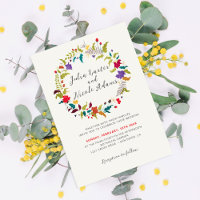 Exotic Woodland Wildflower Wreath Wedding