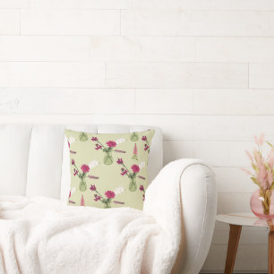 Exotisches Blumenarrangement im Glas Cushion