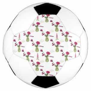 Exotisches Blumenarrangement im Glas Soccer Ball