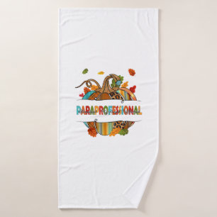 eXOx Leopard Pumpkin Autumn Thanksgiving Paraprofe Bath Towel