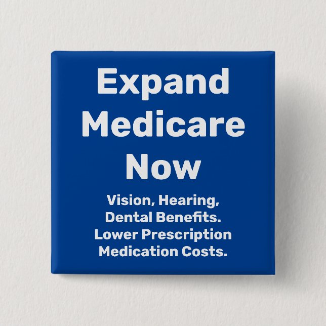Expand Medicare Now 15 Cm Square Badge (Front)