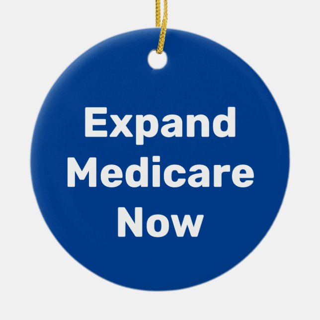 Expand Medicare Now Ceramic Tree Decoration (Front)