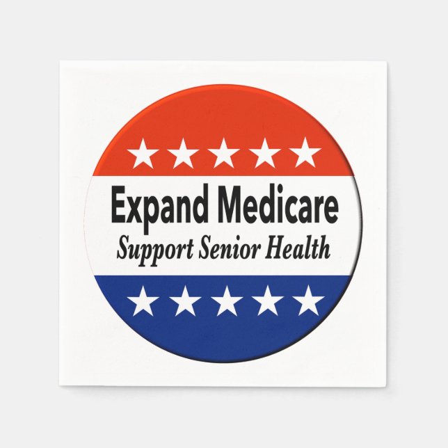 Expand Medicare to Support Senior Health Napkin (Front)