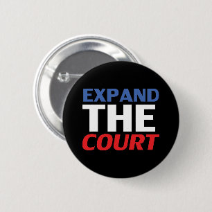 "Expand the Court" blue white red black - 6 Cm Round Badge