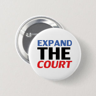 "Expand the Court" blue white red black - 6 Cm Round Badge