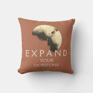 "Expand Your Horizons" Rust Orange Inspirational Cushion