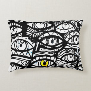 Expanse of eyes decorative cushion
