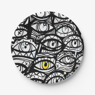 Expanse of eyes paper plate