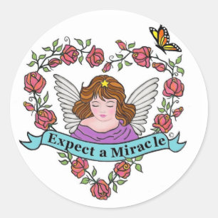 Expect a Miracle Classic Round Sticker