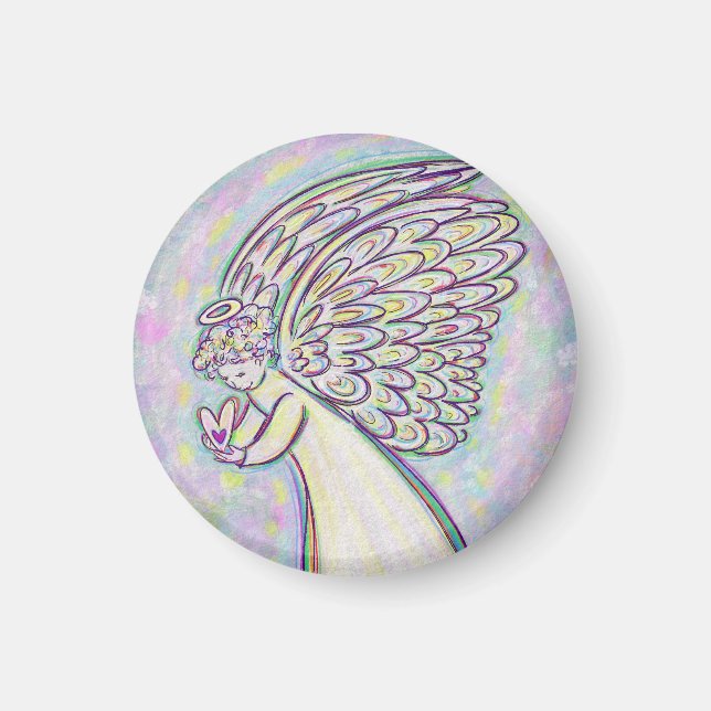Expect Good Things Guardian Angel Art Magnets (Front)