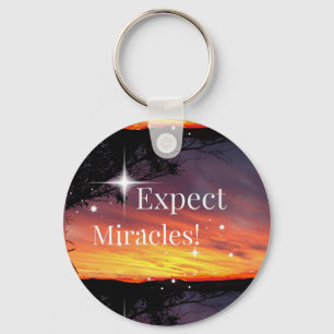 Expect Miracles Sparkle Sunset Get Well Soon Name Key Ring