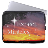 Expect Miracles Sparkle Sunset Inspirational Quote