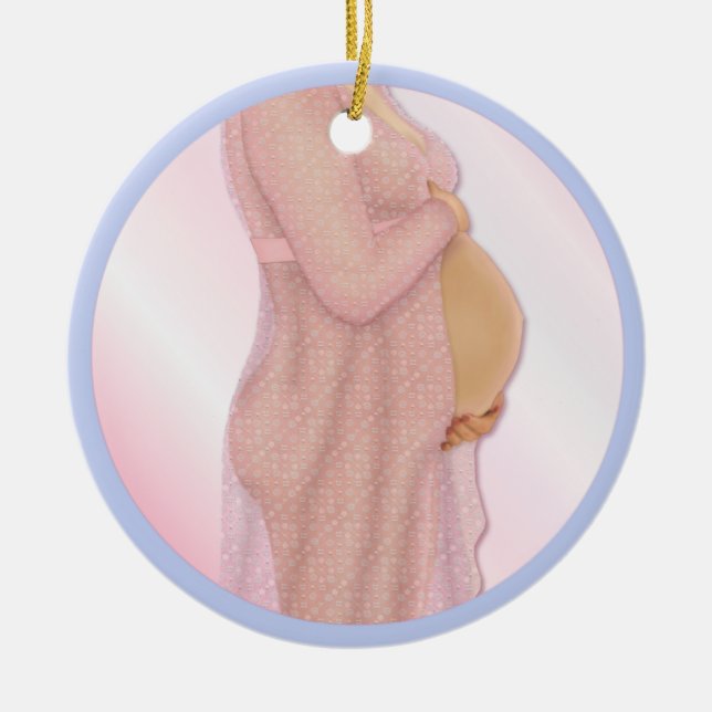 Expectant Dreams Ceramic Tree Decoration (Front)